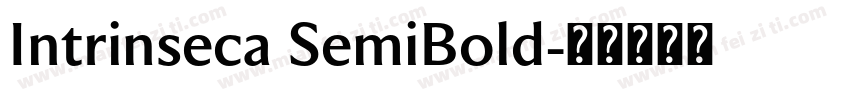 Intrinseca SemiBold字体转换